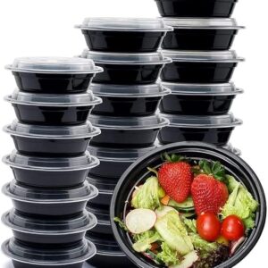 Black Base Round Containers